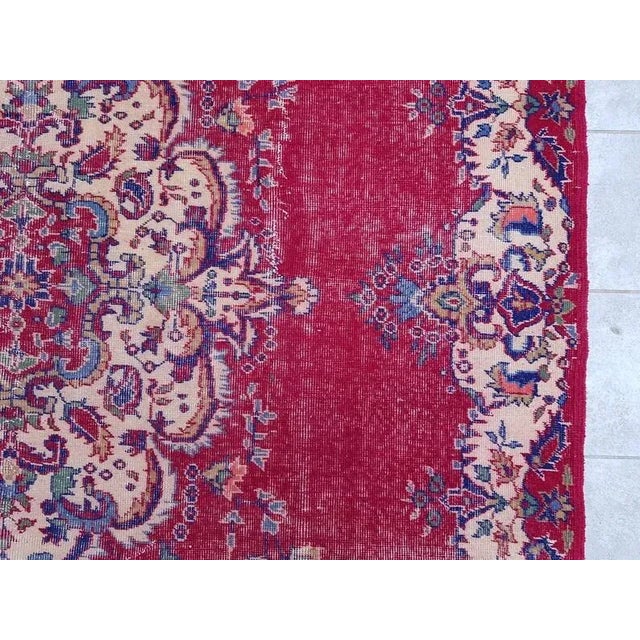 1960s Oushak Decorative Anatolian Rug For Sale - Image 10 of 11