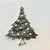 1980s 1980s Vintage Americana Boho Chic Burnished Silver Tone Bejeweled Christmas Tree Brooch. For Sale - Image 5 of 6