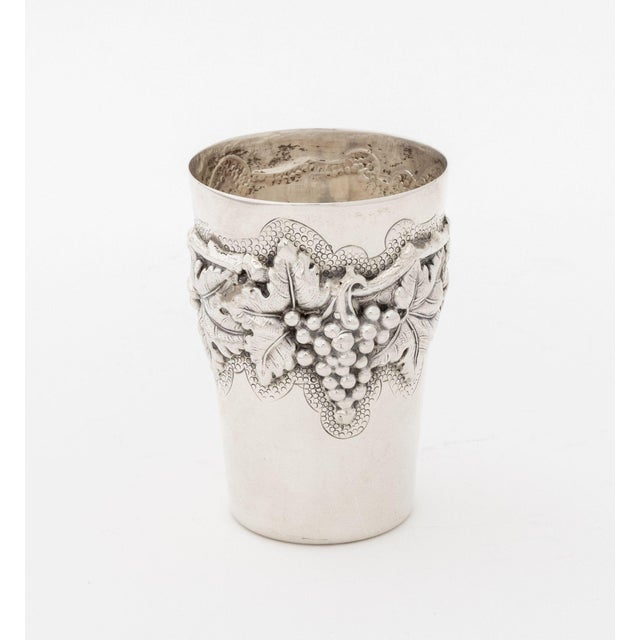 Silver Judaica Sterling Silver Decanter and Kiddush Cup For Sale - Image 8 of 13
