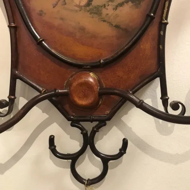 1990s Italian Handpainted Metal Sconce For Sale - Image 9 of 10