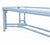 Mid 20th Century Vintage Faux Bamboo Coffee Table in Benjamin Moore Blue Hydrangea For Sale - Image 5 of 8