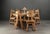 Wood Brutalist Triangular Oak Dining Table and Chairs, Netherlands, 1960s, Set of 8 For Sale - Image 7 of 18