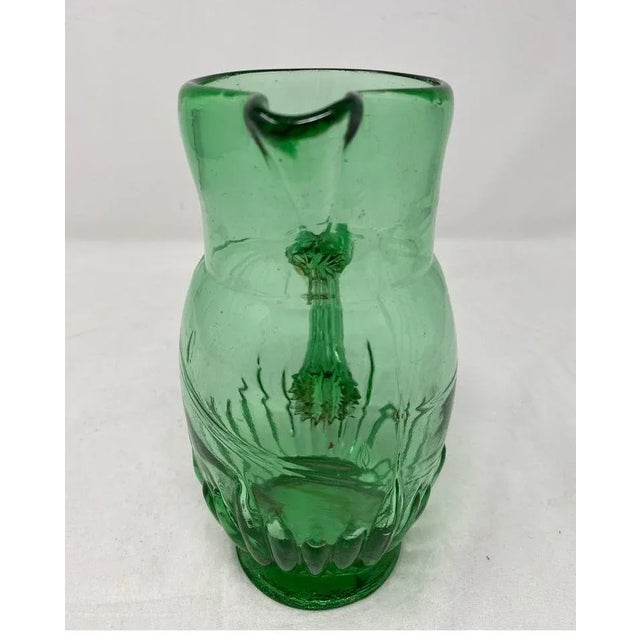 Small French Green Pitcher For Sale - Image 4 of 7