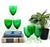 Gorgeous set of six Anchor Hocking Forest Green goblets featuring the rich emerald-toned bowls paired with clear ball...