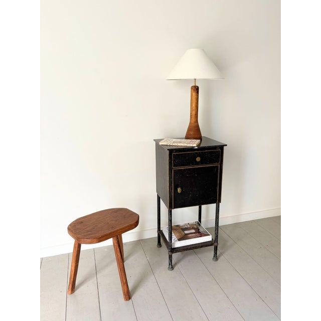 Black Modern French Steel Side Table Cabinet, 1930 For Sale - Image 8 of 8