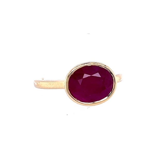 Natural Ruby Ring 6.5 14k Yellow Gold 4.51 TCW Certified For Sale - Image 11 of 18