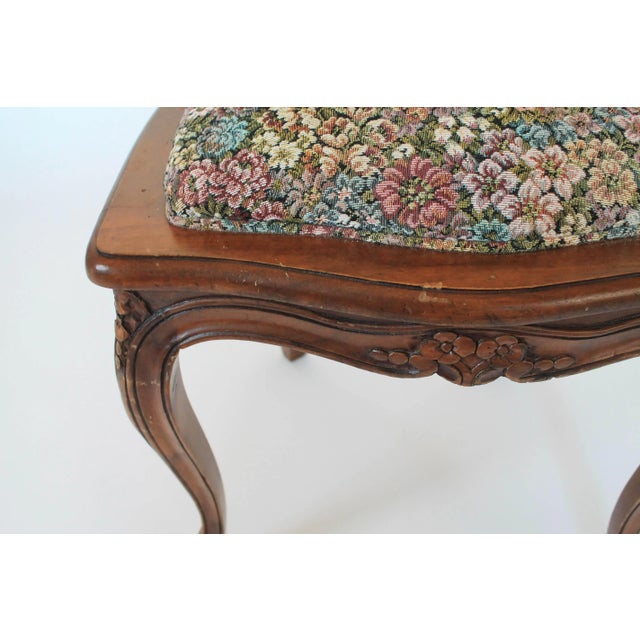 Wood Vintage Italian Double Caned Side Chair For Sale - Image 7 of 13