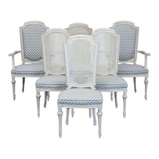 Set of Six French Style Dining Chairs For Sale