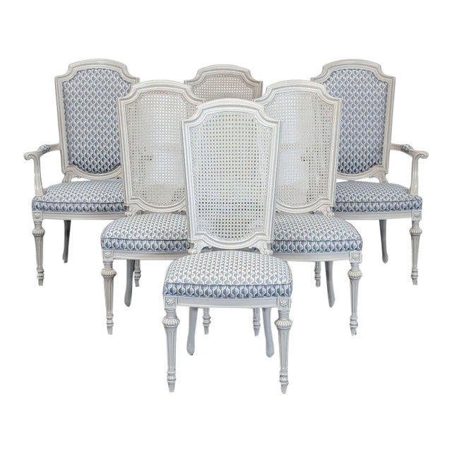 Set of Six French Style Dining Chairs For Sale