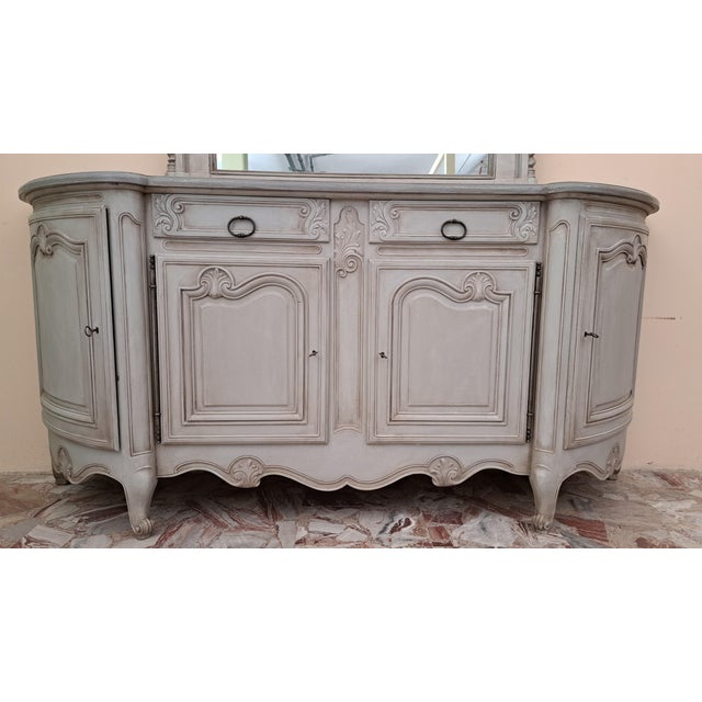 Provencal Sideboard Lacquered in Grey, 1950s For Sale - Image 9 of 9