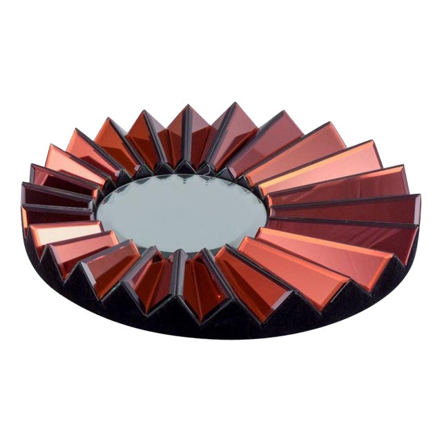 Futuristic French Simba Rouge Wall Mirror by Olivier De Schrijver For Sale