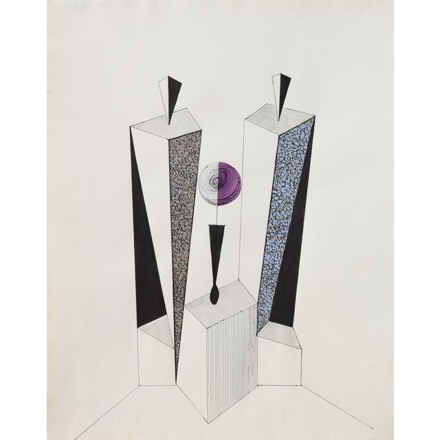 Ernst Geitlinger, Couple at the Table, 1965, Mixed Media on Paper For Sale - Image 12 of 12