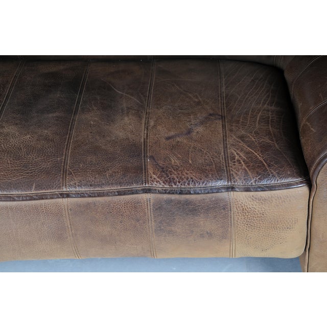 Brown DS44 2-Seater Sofa in Buffalo Leather from de Sede, 1970s For Sale - Image 8 of 18
