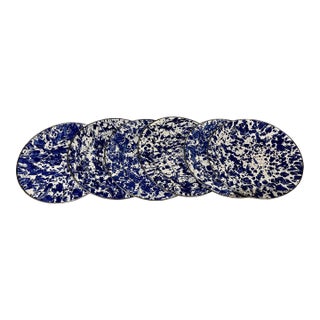 Sponge-Ware Tin Plates Chargers, Set of 6 For Sale
