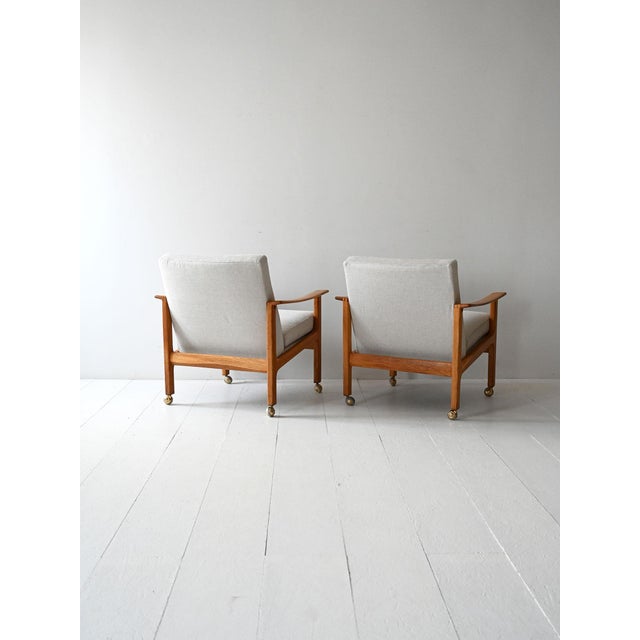 1950s Scandinavian Armchairs from Ferd. Lundquist, Gothenburg, Sweden, 1950s, Set of 2 For Sale - Image 5 of 11