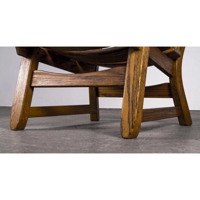 Brutalist Chair in Oak by Dittmann & Co fort Awa Radbound, 1960s For Sale - Image 11 of 18