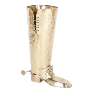 Mid-Century Modern Brass Boot Umbrella Stand