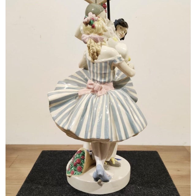 Austrian Ceramic Lamp by Podany for KWK Keramos, 1920s For Sale - Image 9 of 13