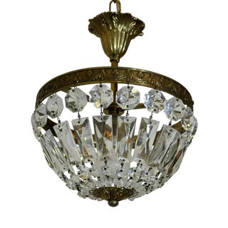 Small French Empire Style Basket Chandelier For Sale