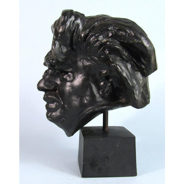 Modern Auguste Rodin Head of Balzac Bronzed Sculpture Museum Reproduction Rudier Foundry Paris For Sale - Image 3 of 11