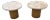 Pair of 1980s-Italian Marble & Burl Side Tables Made for Gucci Chicago Flagship Store For Sale