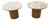 Pair of 1980s Vintage Italian Marble & Burl Side Tables Made for Gucci Chicago Flagship Store For Sale