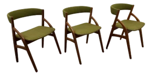 Scandinavian Teak Chairs, 1970s, Set of 3