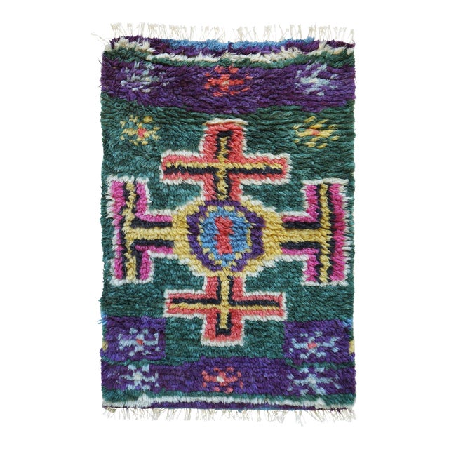 Hand-Knotted Moroccan & Turkish Inspired Catalina Geometric Rug - 5 X 7 For Sale