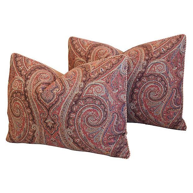Ralph Lauren English Country Paisley Feather/Down Pillows 22" X 16