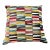 Contemporary Bold Multicolor Stricker Geometric Cut Velvet Throw Pillow For Sale