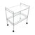 Italian-made trolley produced in the 1980s. Gray painted metal structure. Two shelves in wired glass. Plastic wheels. Good...