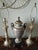 Vintage French Renaissance Rococo Table Lamps & Longwy-Style Ceramic Urn - Set of 3 For Sale In Raleigh - Image 6 of 12