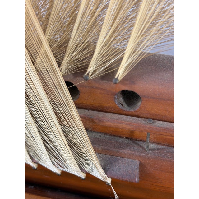 Vintage Hand Made Sailboat Model For Sale - Image 9 of 10