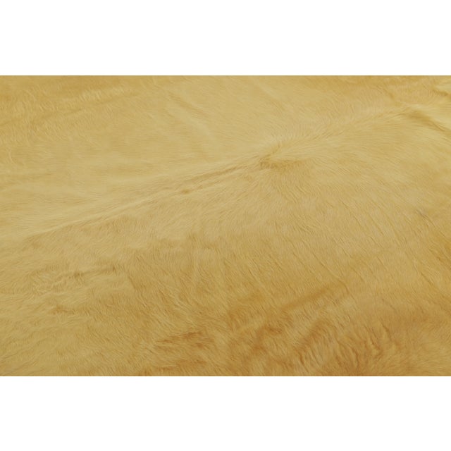 Rug & Kilim Rug & Kilim’s Contemporary Cowhide Solid Rug in Warm Camel Hues For Sale - Image 4 of 9
