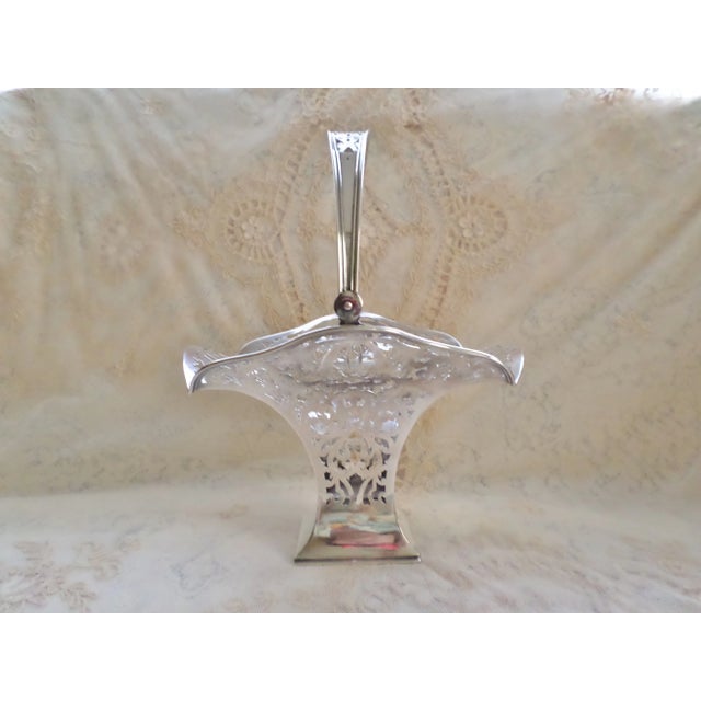 This is a Antique Rare Early 20th Century Shreve, Crump & Low Huge Ornate Sterling Silver Brides Basket with Gorgeous...