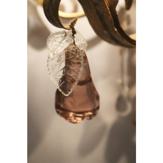 Golden Wall Lights with Pink Glass Fruit from Palwa, 1960s For Sale - Image 18 of 18