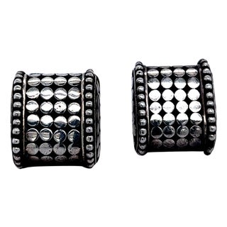 1990s Pair of John Hardy Estate Cufflinks Sterling Silver For Sale
