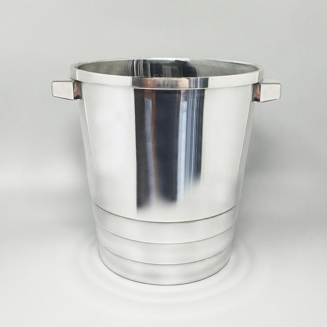 Art Deco Silver-Plated Champagne Bucket by Luc Lanel for Christofle Gallia Collection, France, 1930 For Sale - Image 9 of 9