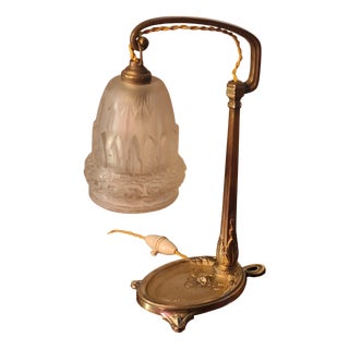 Bronze Desk Lamp by Charles Ranc, 1920 For Sale