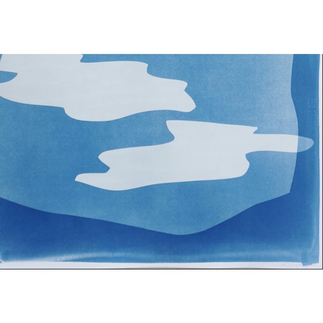 Paper 2026. Misty Mountain Eve, Modern Landscape, Handmade Monotype Cyanotype on Watercolor Paper by Kind of Cyan For Sale - Image 7 of 8
