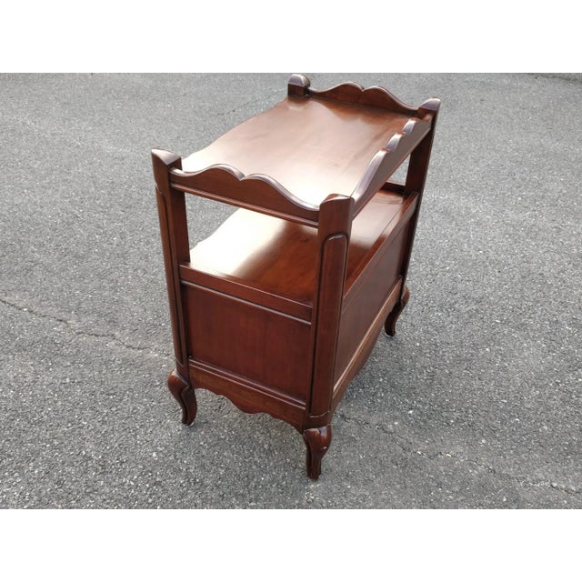 Mid 20th Century Mid 20th Century Vintage French Provincial Cherrywood Side Table For Sale - Image 5 of 11