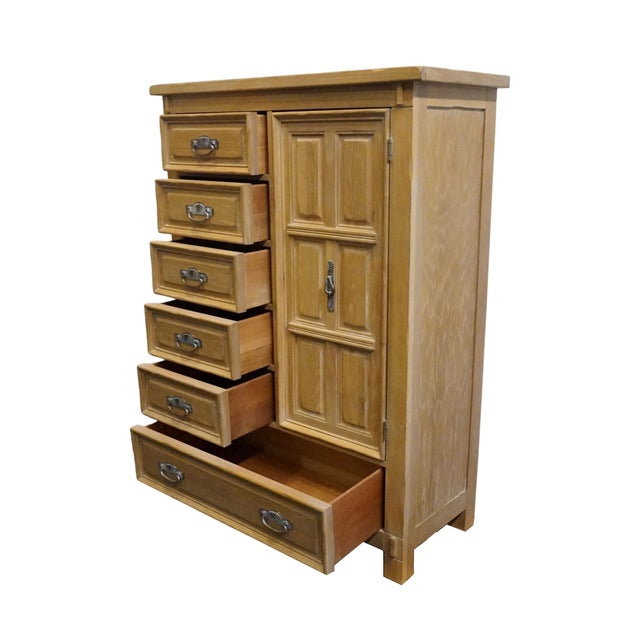 Tan Link Taylor Solid Pine Taos Collection Southwestern Spanish Revival 43" Door Chest 716-309 For Sale - Image 8 of 16