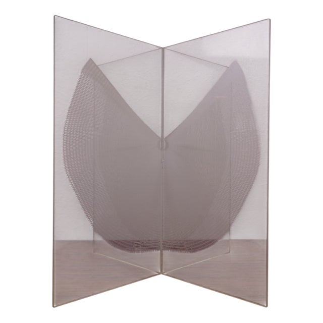 German Wing Object Sculpture in Acrylic Glass by Heinz Mack, 1980 For Sale