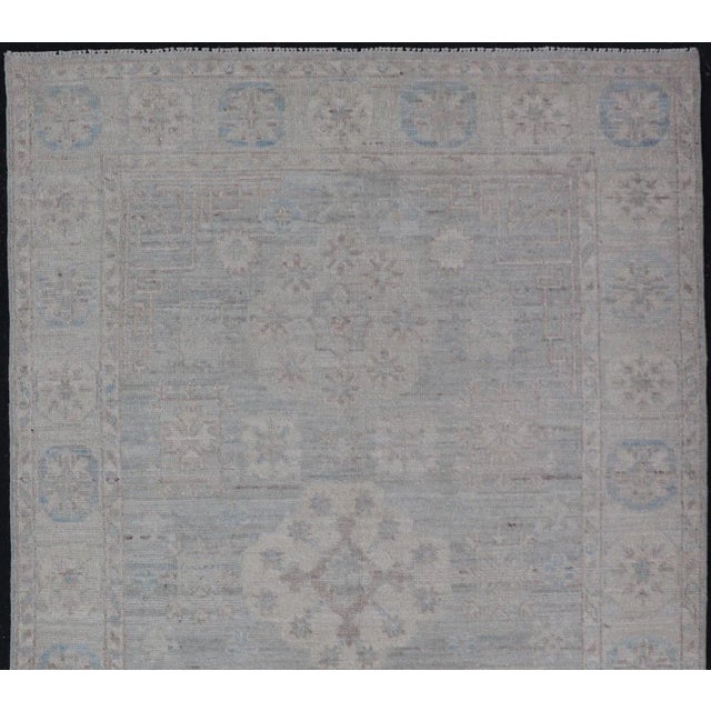 Contemporary Khotan With Circular Medallions in Light Colors. For Sale - Image 4 of 12