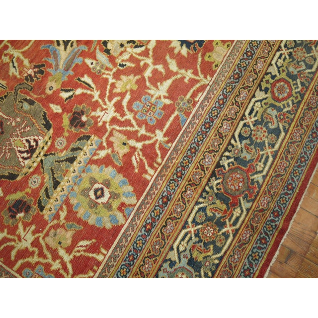 Zabihi Collection Rich Antique Ziegler Sultanabad Oversize Rug For Sale - Image 12 of 12