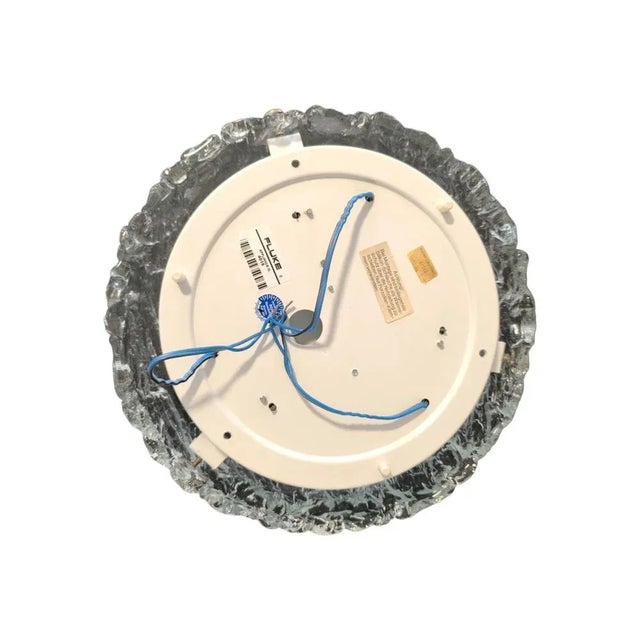 Glass Mid-Century Modern Ice Glass Ceiling Lamp from Kaiser-Leuchten, 1960s For Sale - Image 7 of 10