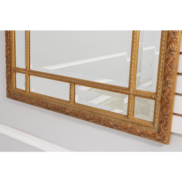 Bombay Co. Multi Beveled Glass Panel Gold Mirror For Sale - Image 4 of 16