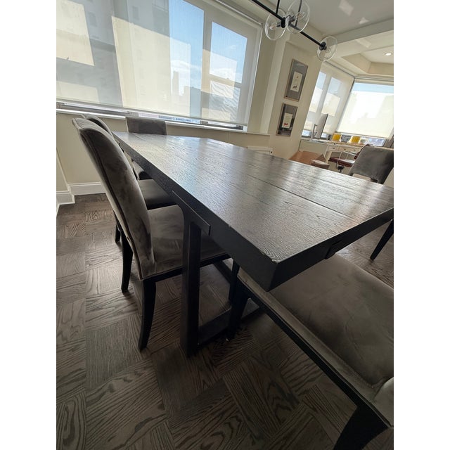 Restoration Hardware Restoration Hardware T-Brace Rectangular Extension Dining Table For Sale - Image 4 of 11