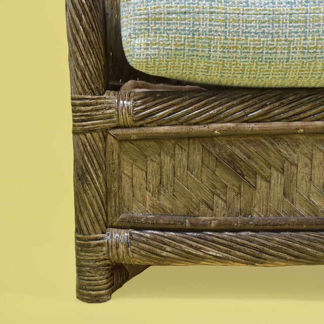 Twisted Rattan Corner Settee For Sale - Image 4 of 5