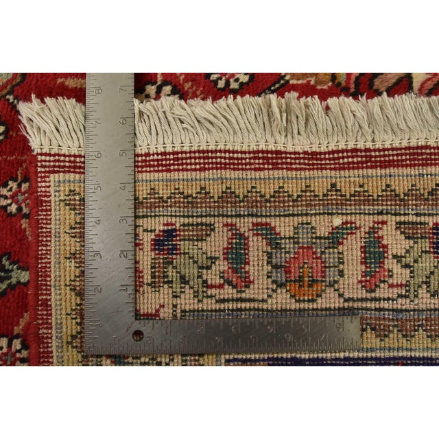 Tabriz Rug 10’2” X 11’5” Red Wool Vintage Traditional Hand-Knotted Carpet For Sale - Image 15 of 15